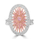 0.11ct Pink Diamond Rings with 0.8tct Diamond set in 18K Two Tone Gold
