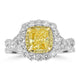 1.18ct Yellow Diamond Rings with 1tct Diamond set in 18K Two Tone Gold