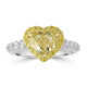2.1ct Yellow Diamond Rings with 0.77tct Diamond set in 18K Two Tone Gold