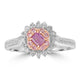 0.26ct Pink Diamond Rings with 0.5tct Diamond set in 18K Two Tone Gold