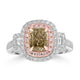 1.32ct Yellow Diamond Rings with 0.66tct Multi set in 18K Two Tone Gold
