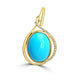 7.97ct Turquoise Pendants with 0.1tct Diamond set in 18K Yellow Gold