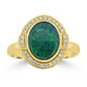 1.62ct Black Opal Rings with 0.13tct Diamond set in 18K Yellow Gold