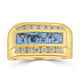 1.6ct Aquamarine Rings with 0.46tct Diamond set in 18K Yellow Gold