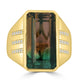 13.34ct Tourmaline Rings with 0.22tct Diamond set in 18K Yellow Gold