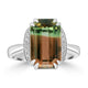 5.86ct Tourmaline Rings with 0.1tct Diamond set in 18K White Gold