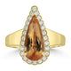 2.82ct Imperial Topaz Rings with 0.28tct Diamond set in 18K Yellow Gold
