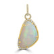9.95ct Opal Pendants with 0.29tct Diamond set in 18K Yellow Gold