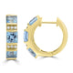 2.78ct Aquamarine Earrings with 0.13tct Diamond set in 18K Yellow Gold