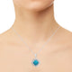 3.58ct Turquoise Pendants with 0.16tct Diamond set in 18K White Gold
