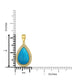 4.71ct Turquoise Pendants with 0.16tct Diamond set in 18K Yellow Gold