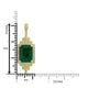 4.9ct Emerald Pendants with 0.26tct Diamond set in 18K Yellow Gold