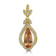 1.26ct Imperial Topaz Pendants with 0.15tct Diamond set in 18K Yellow Gold