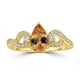 1.09ct Imperial Topaz Rings with 0.25tct Diamond set in 18K Yellow Gold