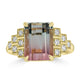 5.8ct Tourmaline Rings with 0.26tct Diamond set in 18K Yellow Gold