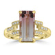 4.16ct Tourmaline Rings with 0.14tct Diamond set in 18K Yellow Gold