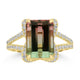 5.18ct Tourmaline Rings with 0.5tct Diamond set in 18K Yellow Gold