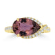 3.15ct Tourmaline Rings with 0.34tct Diamond set in 18K Yellow Gold