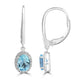 1.56ct Aquamarine Earrings with 0.2tct Diamond set in 18K White Gold