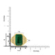 6.18ct Emerald Rings with 0.17tct Diamond set in 18K Yellow Gold
