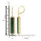 9.98ct Tourmaline Earrings with 0.39tct Diamond set in 18K Yellow Gold