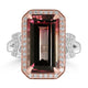 7.65ct Tourmaline Rings with 0.33tct Diamond set in 18K Two Tone Gold