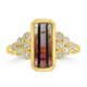 1.87ct Tourmaline Rings with 0.26tct Diamond set in 18K Yellow Gold