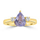 1.98ct Unheated Sapphire Rings with 0.15tct Diamond set in 18K Yellow Gold