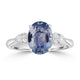 2.25ct Unheated Sapphire Rings with 0.326tct Diamond set in 18K White Gold
