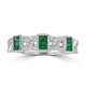 0.411ct Emerald Rings with 0.097tct Diamond set in 18K White Gold