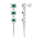 0.62ct Emerald Earrings with 0.524tct Diamond set in 18K White Gold