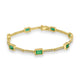 2.667ct Emerald Bracelets with 1.046tct Diamond set in 18K Yellow Gold