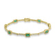 1.65ct Emerald Bracelets with 0.981tct Diamond set in 18K Yellow Gold