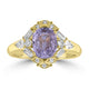2.22ct Sapphire Rings with 0.525tct Diamond set in 18K Yellow Gold