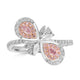 0.17ct Pink Diamond Rings with 0.38tct Diamond set in 18K Two Tone Gold