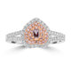 0.11ct Pink Diamond Rings with 0.43tct Diamond set in 18K Two Tone Gold
