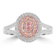 0.08ct Pink Diamond Rings with 0.55tct Diamond set in 18K Two Tone Gold