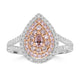 0.11ct Pink Diamond Rings with 0.76tct Diamond set in 18K Two Tone Gold