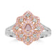 0.12ct Pink Diamond Rings with 0.63tct Diamond set in 18K Two Tone Gold