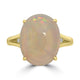6.6ct Opal Rings with 0.026tct Diamond set in 14K Yellow Gold