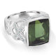 11.32ct Tourmaline Ring with 0.4tct Diamonds set in 18K White Gold