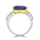 4.07ct Sapphire Ring with 0.82tct Diamonds set in 900 Platinum/18K