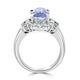 3.32ct Sapphire Ring with 0.88tct Diamonds set in 900 Platinum