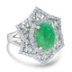 4.29ct Emerald Ring with 1.85tct Diamonds set in 18K White Gold