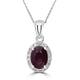 1.54ct   Ruby Pendants with 0.09tct Diamond set in 14K White Gold