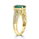 1.92ct   Emerald Rings with 0.31tct Diamond set in 14K Yellow Gold